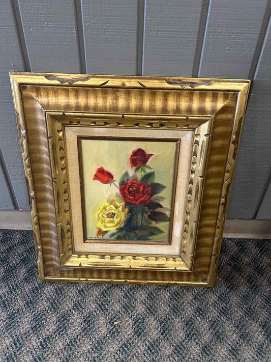 Rose Picture in Gold Frame