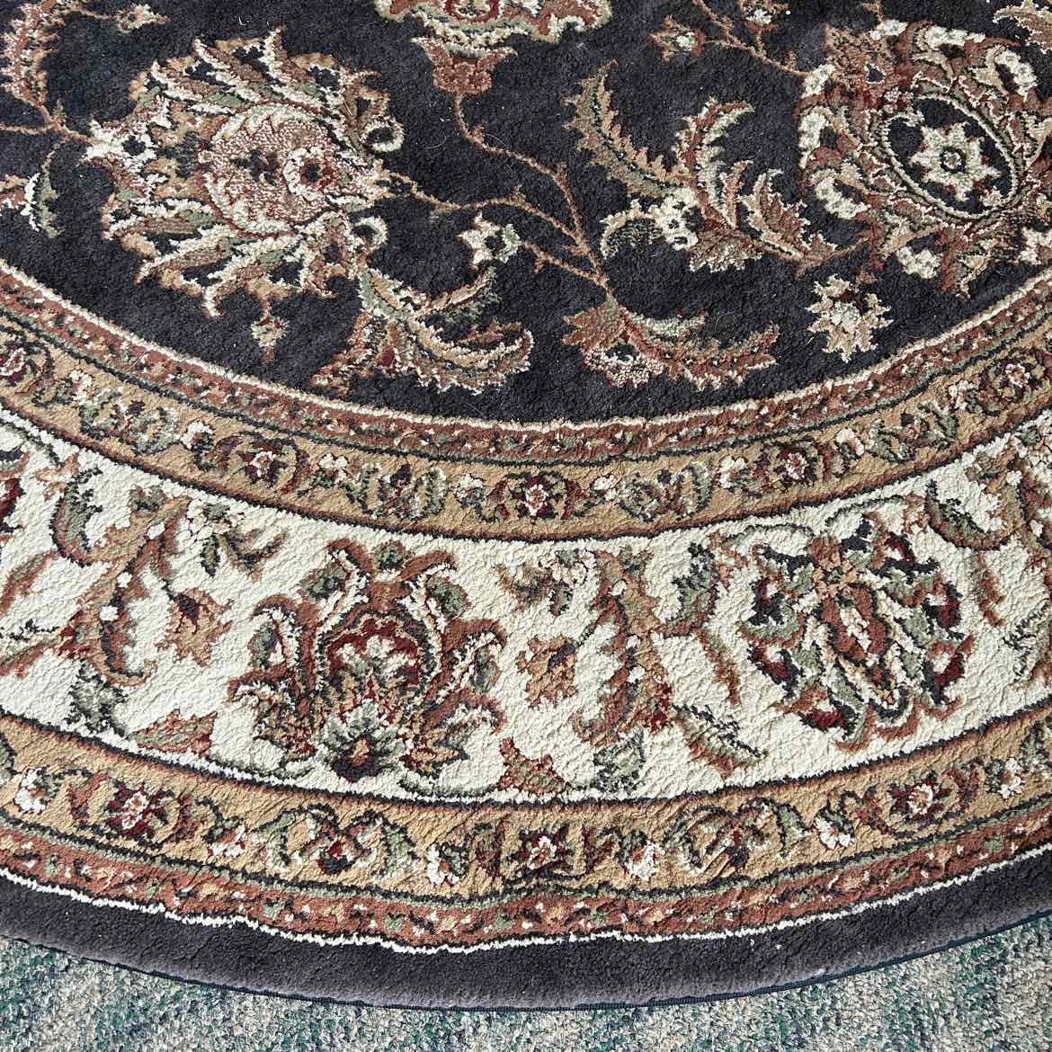 70 1/2" Round Brown Rug