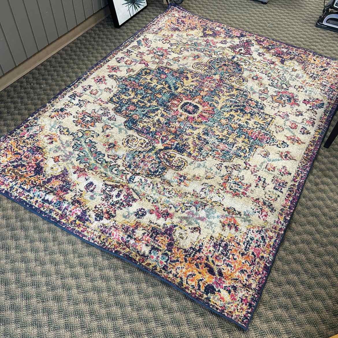 63" x 85" Multicolor Turkish Rug