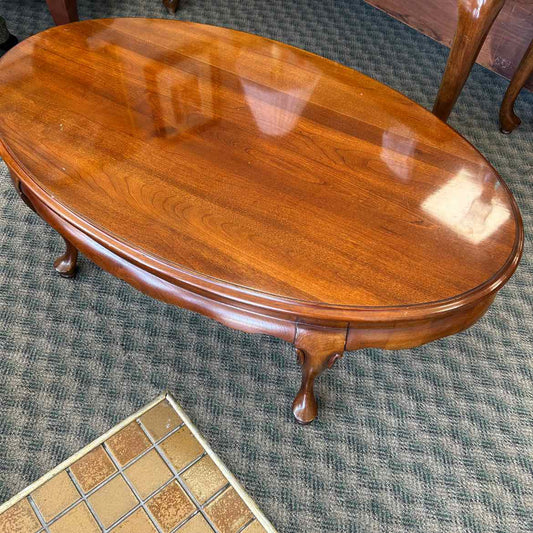 Wood Oval Coffee Table - Gordon