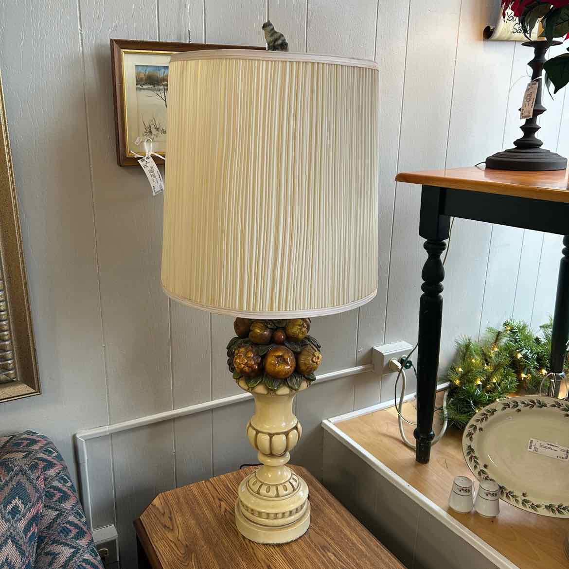 Tall Lamp w/Fruit Base
