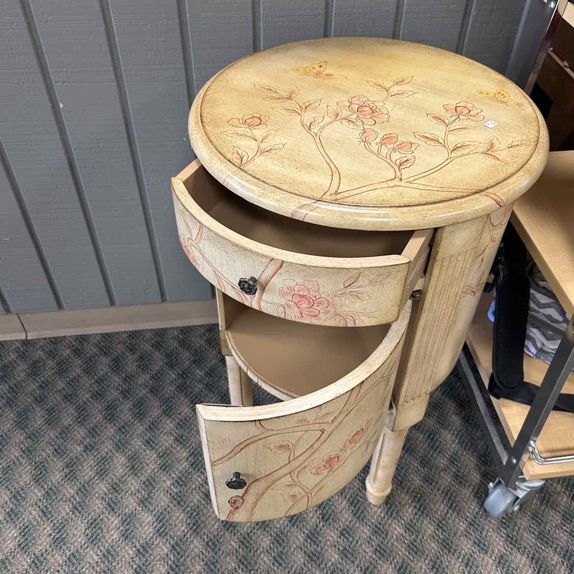 Round Painted Occasional Table