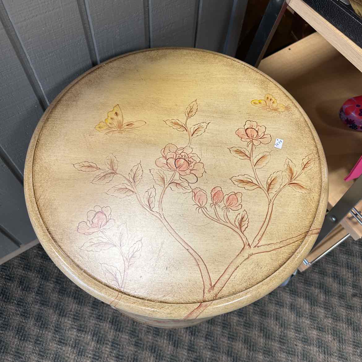Round Painted Occasional Table
