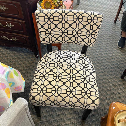 Black & White Upholstered Chair