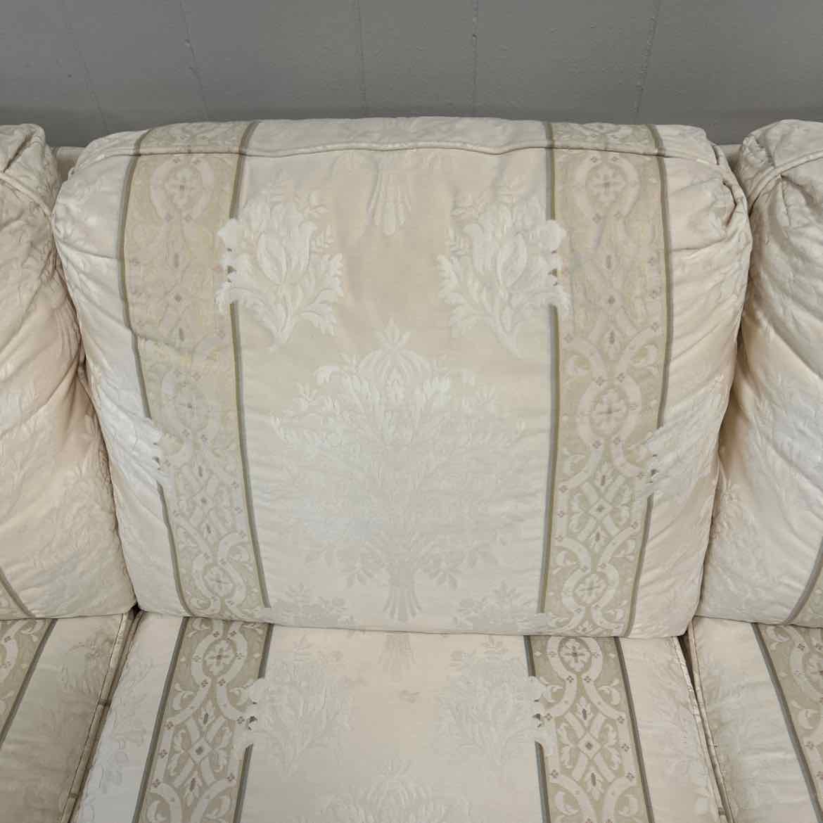 Thomasville Ivory w/Flowers Sofa w/2 Pillows