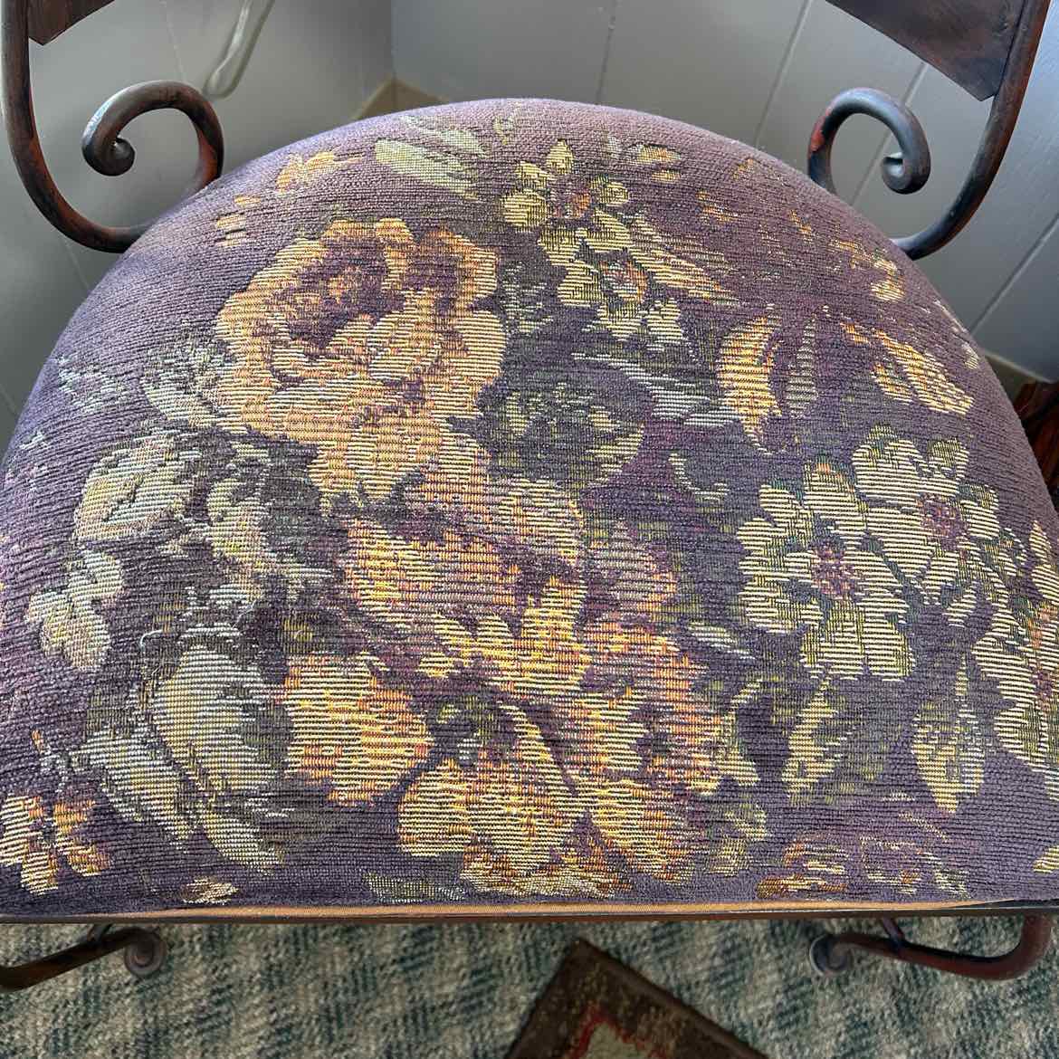 Metal Chair w/Tapestry Seat