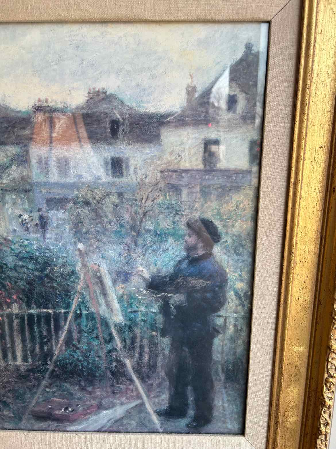 Monet Scene -Artist w/Easel
