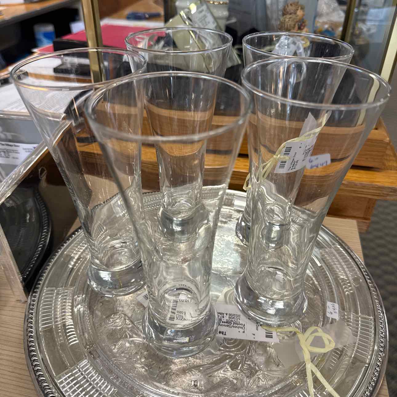 5 Tall Beer Glasses