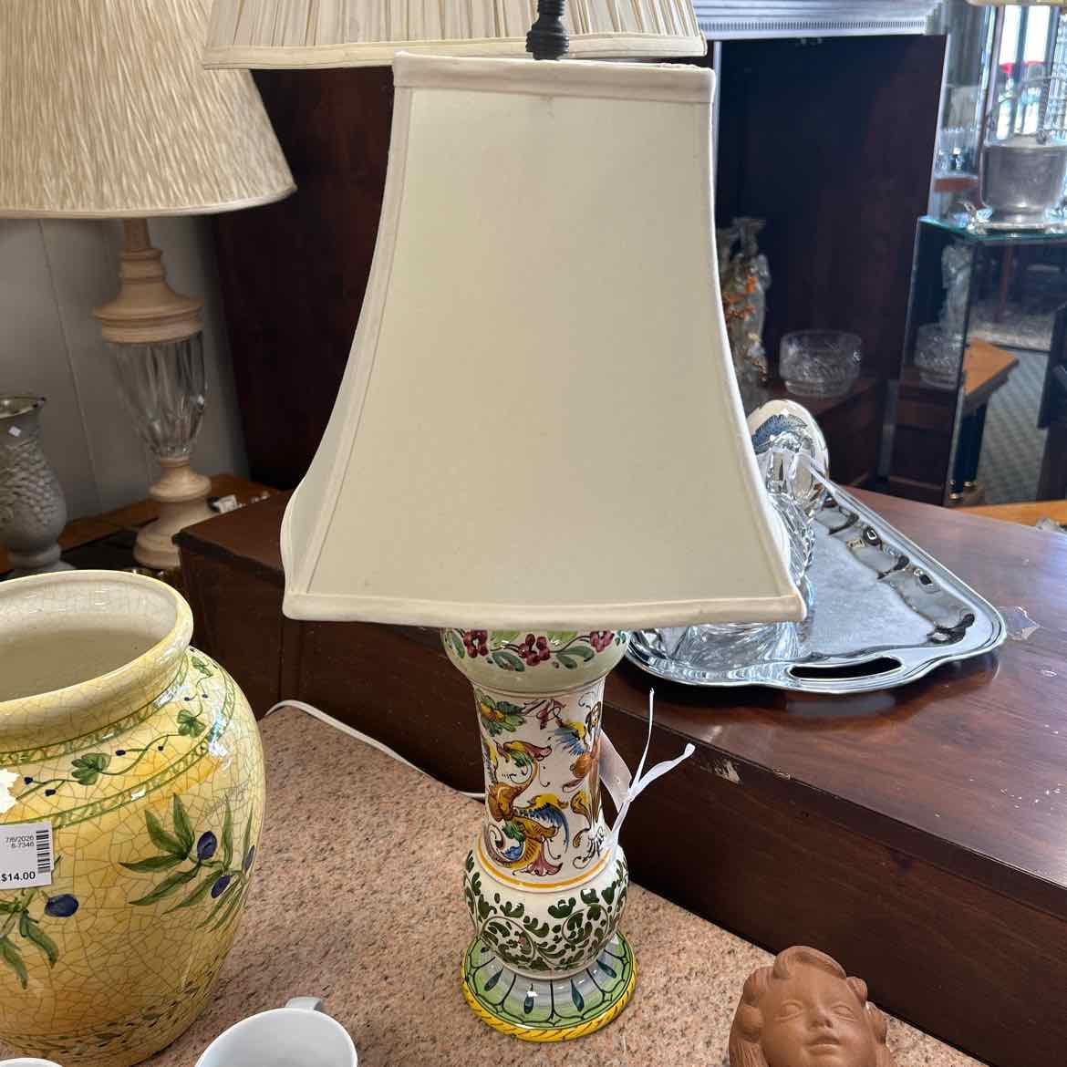 Italian Painted Lamp