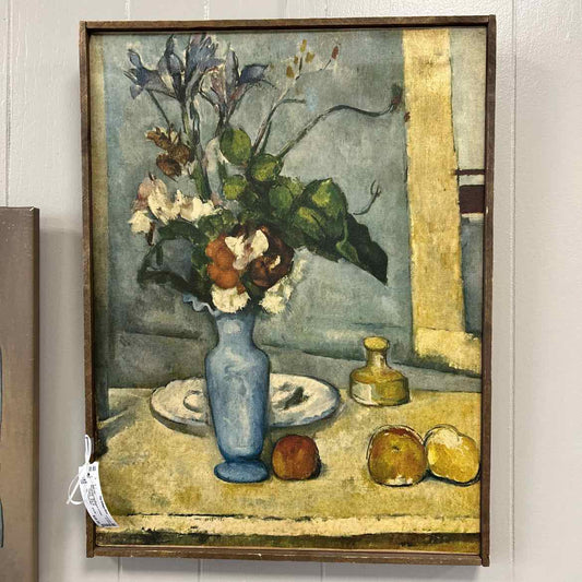 Oil on Canvas Picture of Vase w/Flowers