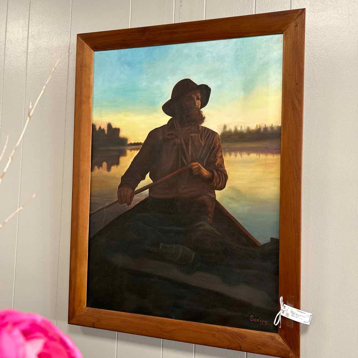 Picture of Man in Boat Fishing