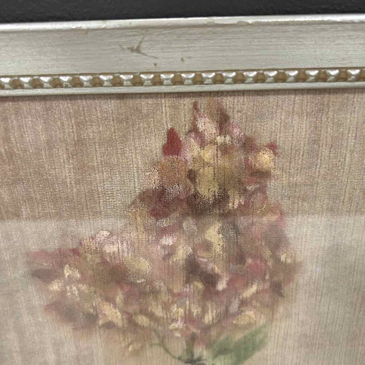 Muted Pink Flower Picture in Silver Frame