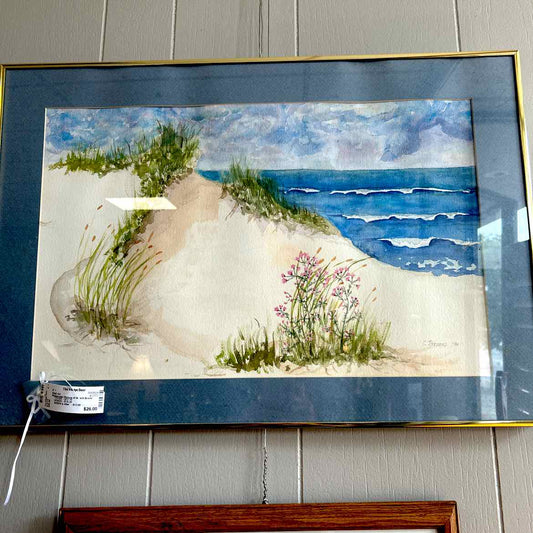 Watercolor Picture of Beach Scene