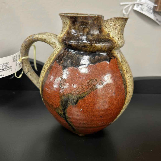 Silverton Mountain Red/Tan RoundPottery Vase