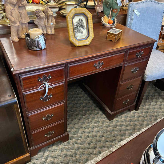 Wood Desk w/Brass Handles