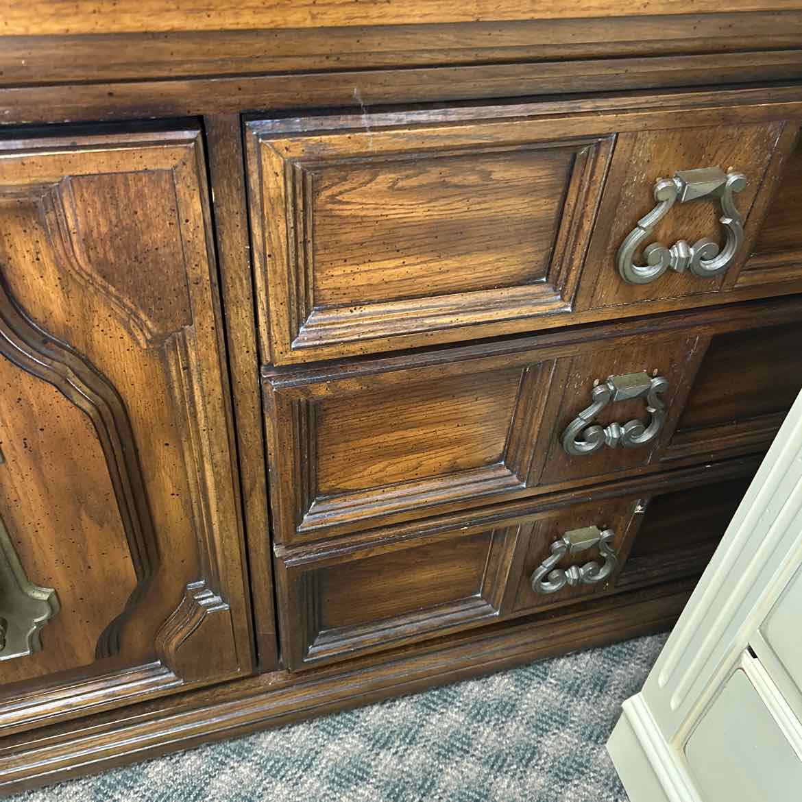 Wood Dresser w/Mirror