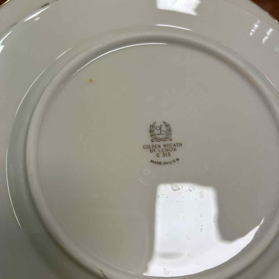 6 Lenox Golden Wreath Salad Plates