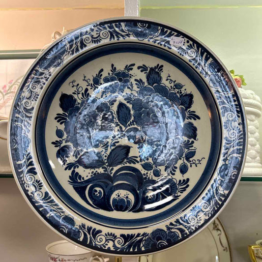 Delft Blue & White Shallow Flowered Plate