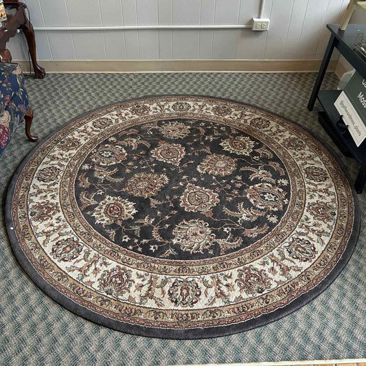 70 1/2" Round Brown Rug