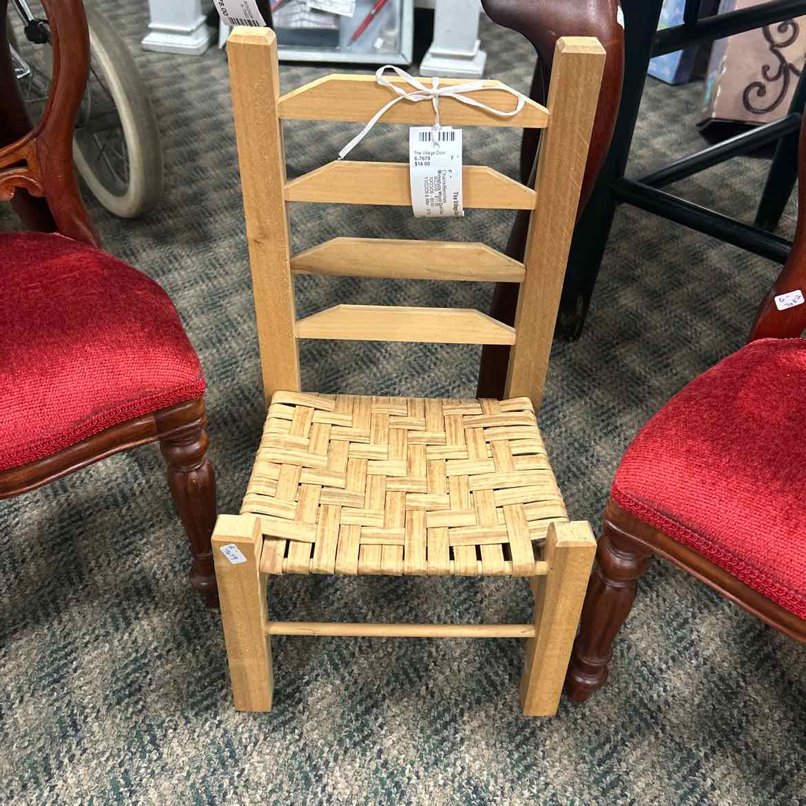 Miniature Wood Doll Chair