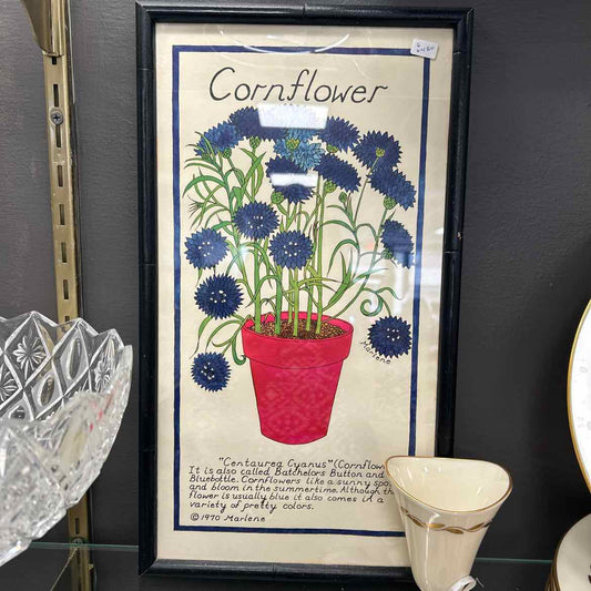 Cornflower Print In Frame