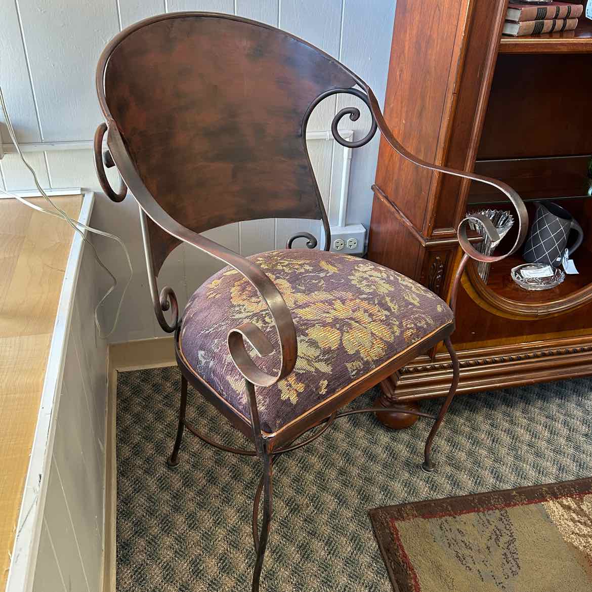 Metal Chair w/Tapestry Seat