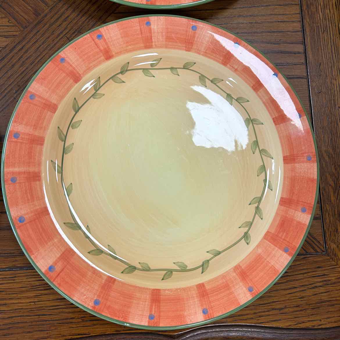 4 Pfaltzgraff Gold/Orange Dinner Plates