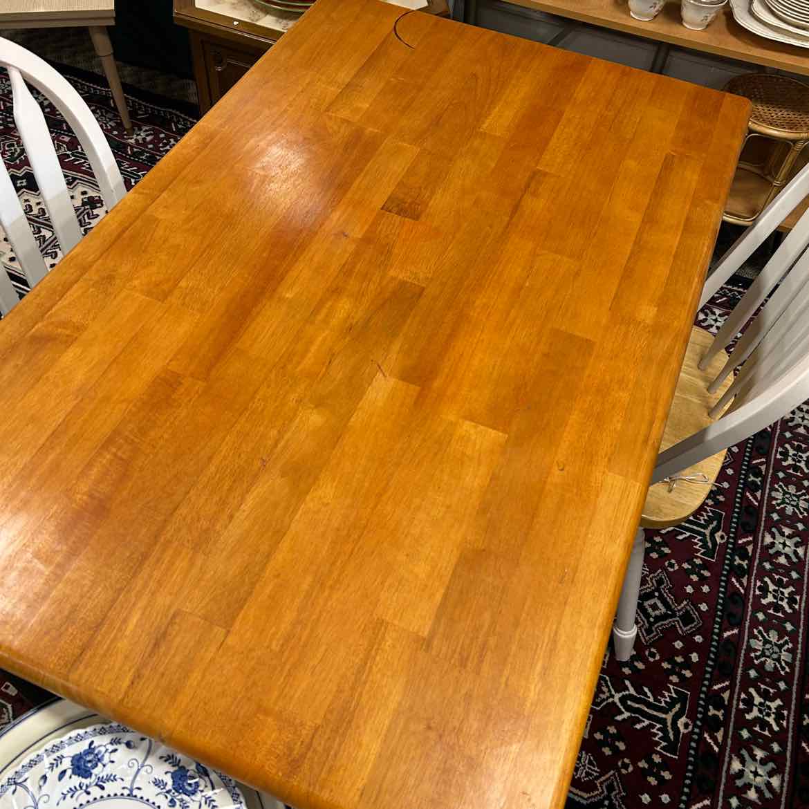 Wood Table w/Green Legs