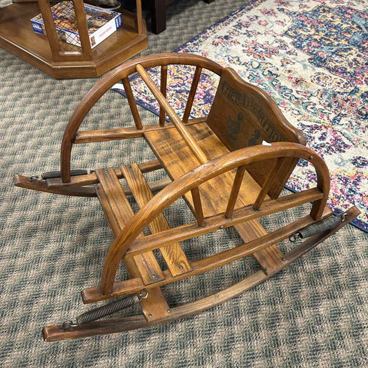Vintage Wooden Baby Rocker