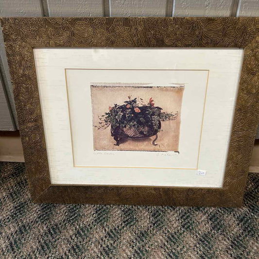 Little Garden Picture in Gold Frame