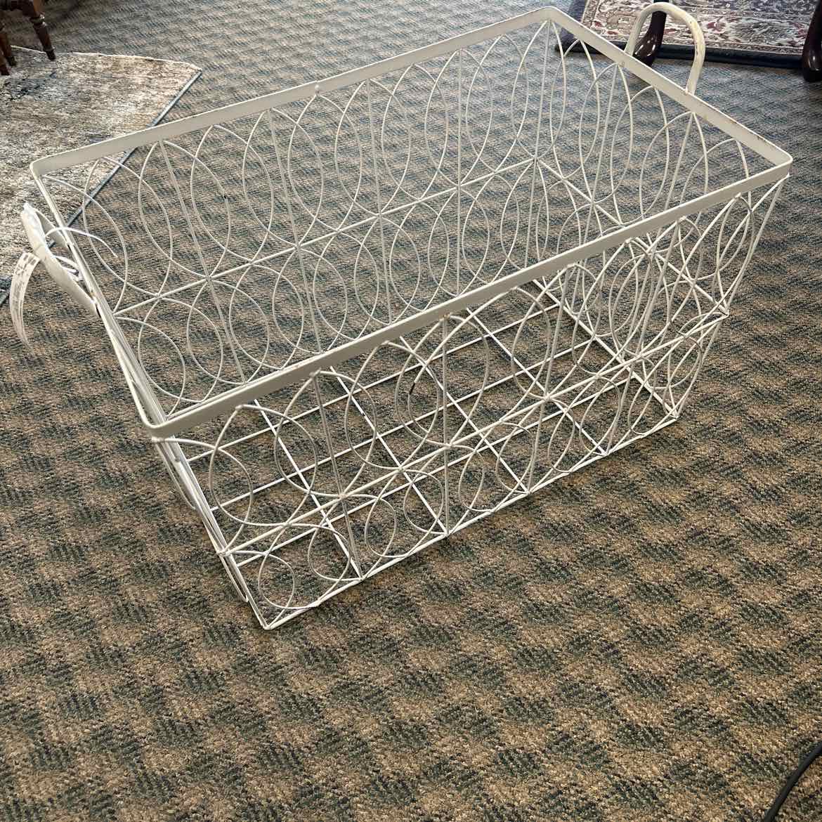Large White Wire Basket