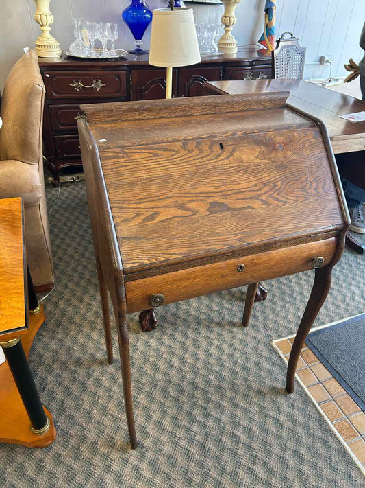 Wood Secretary Desk w/Drawer