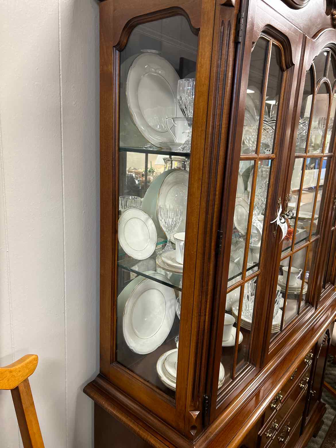 2 pc China Cabinet w/Glass Doors