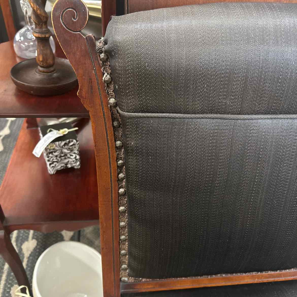 Vintage Black Seat Side Chair