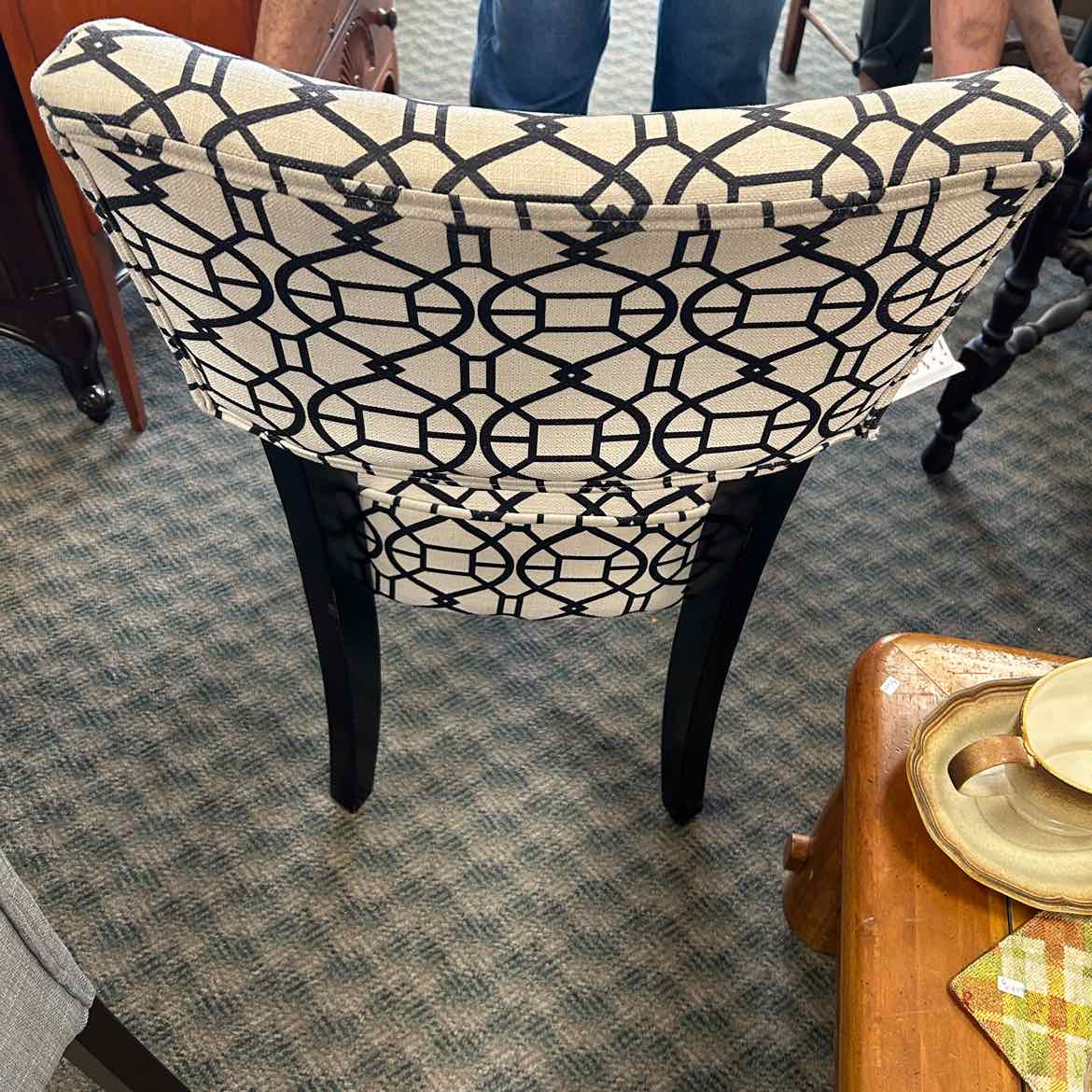 Black & White Upholstered Chair