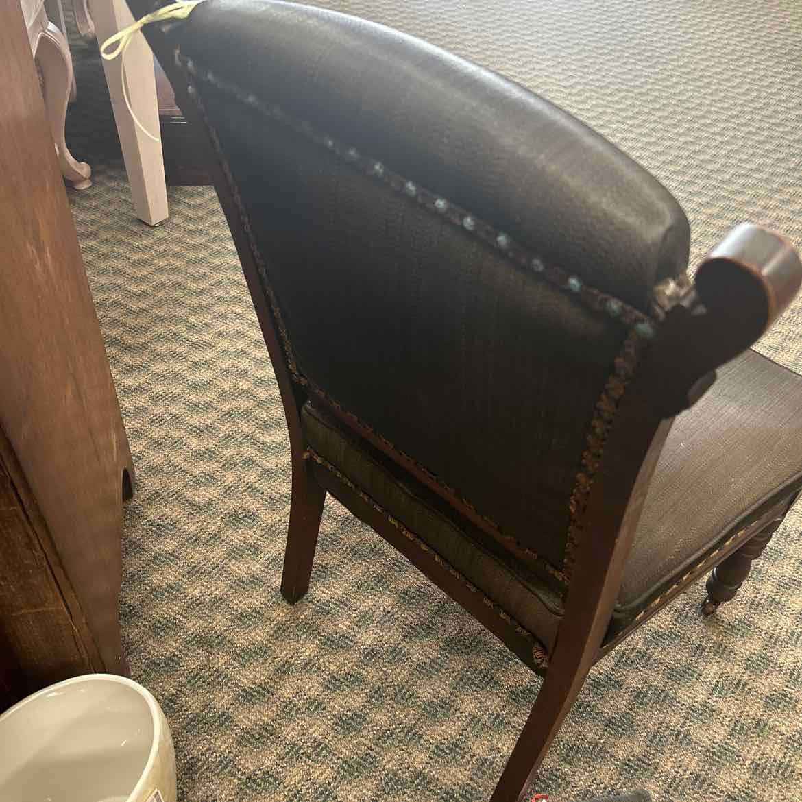 Vintage Black Seat Side Chair