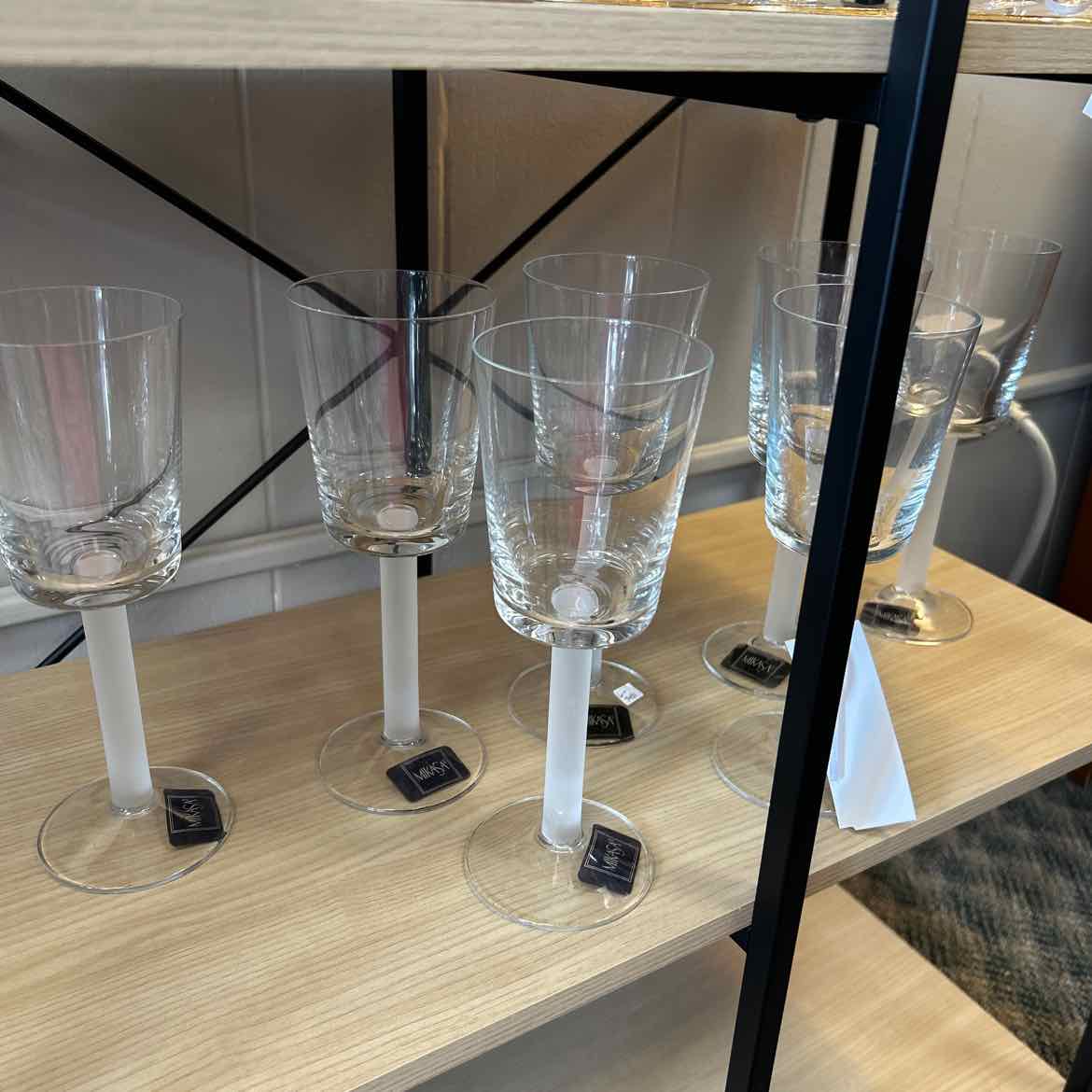 Set of 7 Mikasa Overture Satin Water Glasses