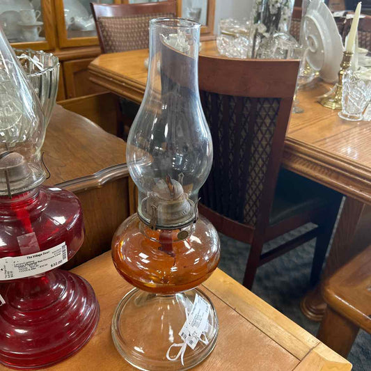 Glass Hurricane Oil Lamp