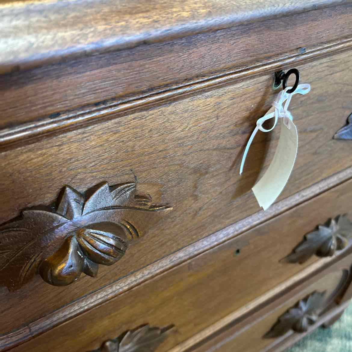 Vintage Chest w/Carved Handles