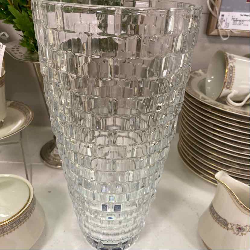 Mikasa Tall Vase with Cut Rectangles