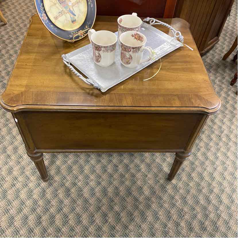 Henredon Wood Side Table with Drawer