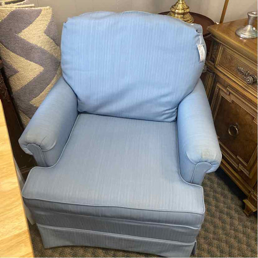 Blue Upholstered Club Chair